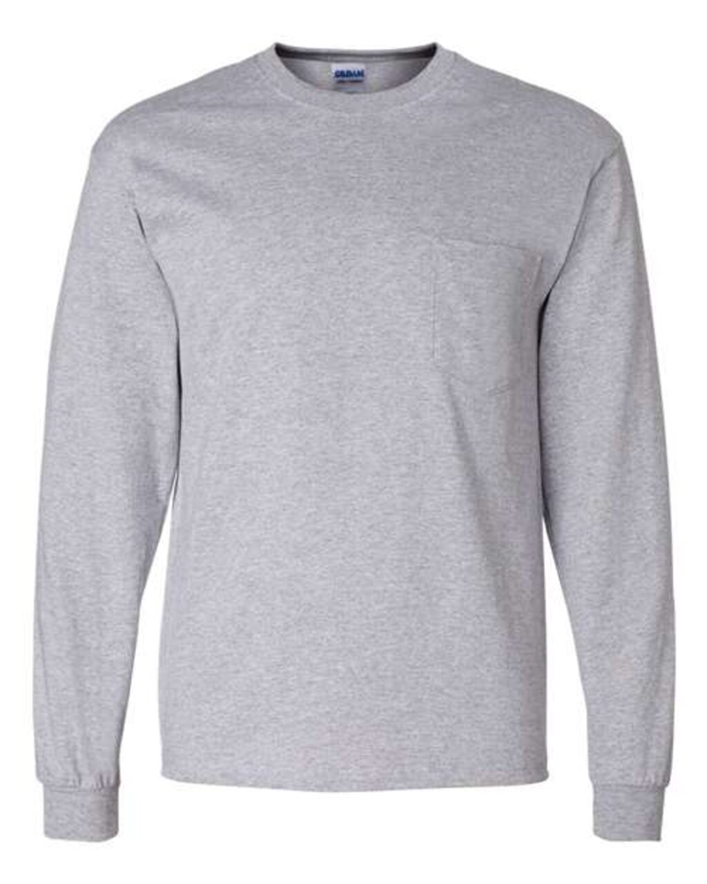 Gildan® Ultra Cotton Crewneck Long Sleeve Pocket T-Shirt - 2410